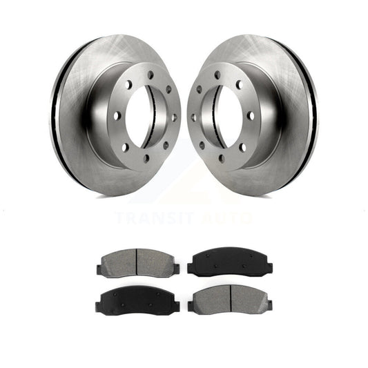 Disc Brake Rotor And Semi-Metallic Pad Front Kit For Ford F-250 Super Duty F-350