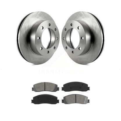 Disc Brake Rotor Semi-Metallic Pad Front Kit For Ford F-350 Super Duty F-250 4WD