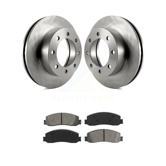 Disc Brake Rotor Semi-Metallic Pad Front Kit For Ford F-350 Super Duty F-250 4WD