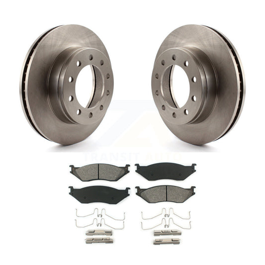 Brake Rotors & Semi-Metallic Pad Front Kit For Ford F-450 Super Duty F-550 CF500