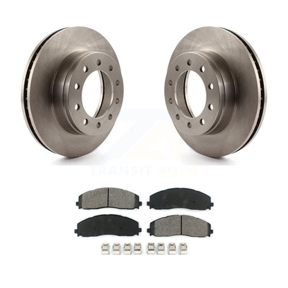 Disc Brake Rotor And Semi-Metallic Pad Front Kit For Ford F-350 Super Duty F-250