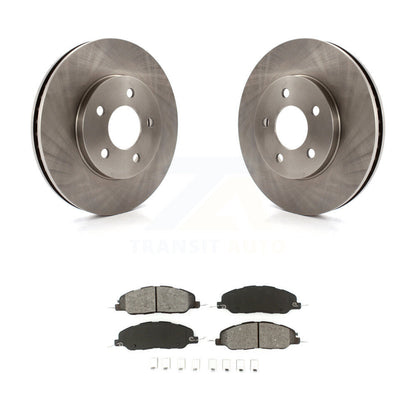Disc Brake Rotor And Semi-Metallic Pad Front Kit For 2005-2010 Ford Mustang Base