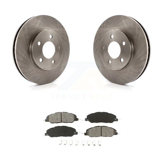 Disc Brake Rotor And Semi-Metallic Pad Front Kit For 2005-2010 Ford Mustang Base