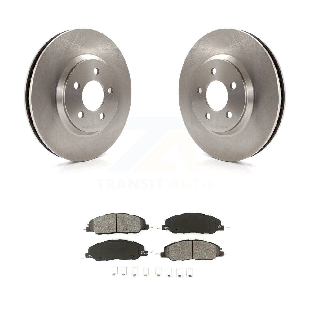 Disc Brake Rotors And Semi-Metallic Pads Front Kit For Ford Mustang