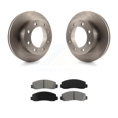 Disc Brake Rotor And Semi-Metallic Pad Front Kit For Ford F-350 Super Duty F-450