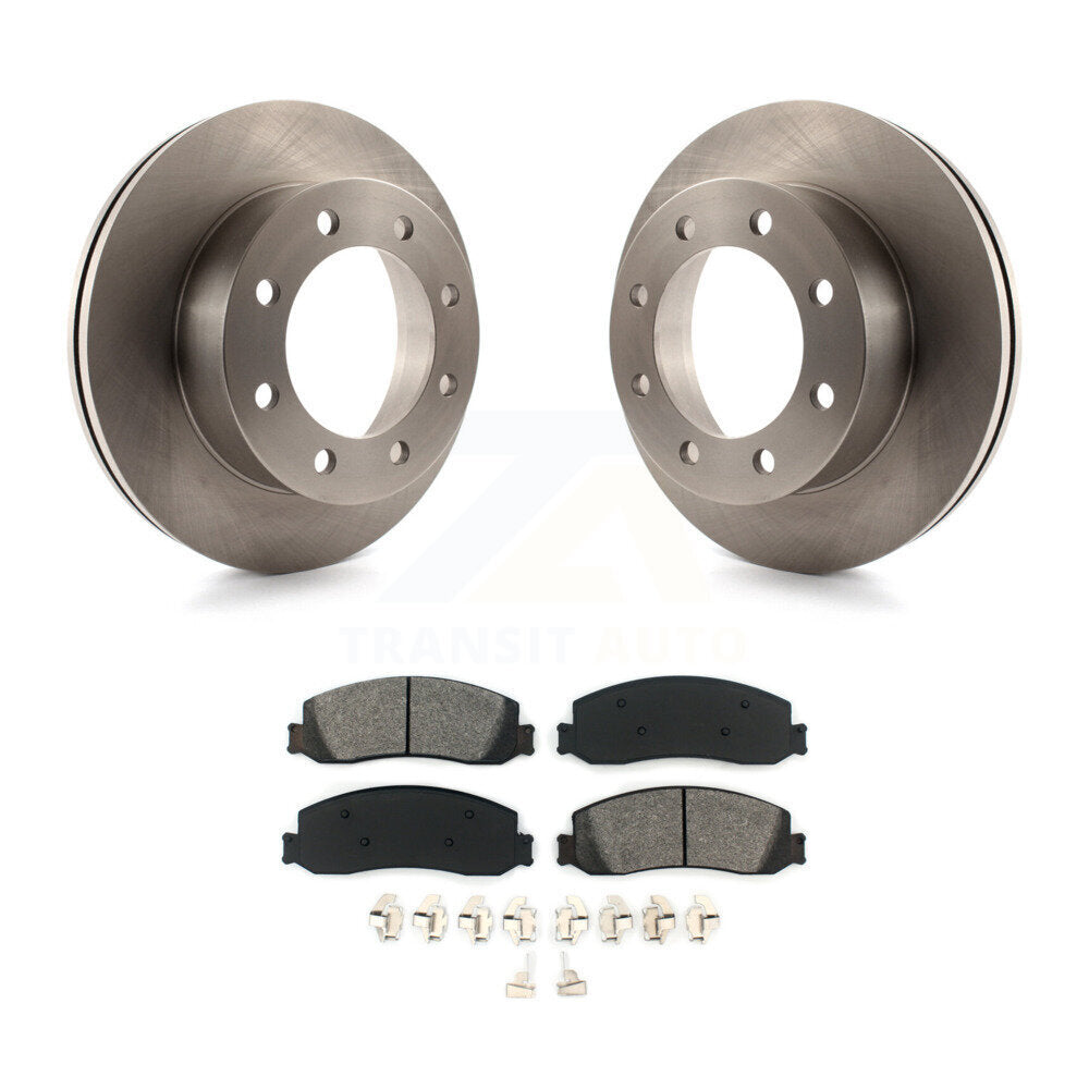 Disc Brake Rotors Semi-Metallic Pad Front Kit For 2011 Ford F-350 Super Duty 4WD