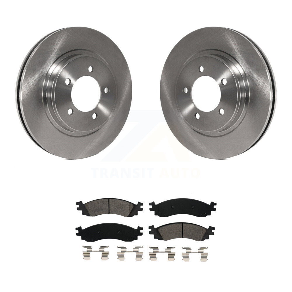 Brake Rotor And Semi-Metallic Pad Front Kit For Ford Explorer Sport Trac Mercury