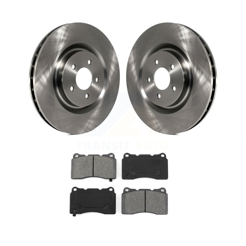 Disc Brake Rotors And Semi-Metallic Pads Front Kit For Ford Mustang
