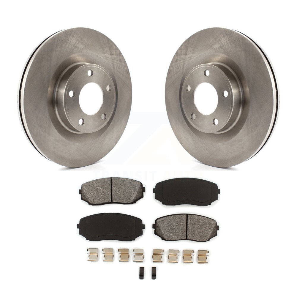 Disc Brake Rotors And Semi-Metallic Pads Front Kit For Ford Edge Lincoln MKX