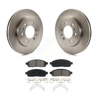 Brake Rotors & Semi-Metallic Pad Front Kit For 2009 Ford F-150 With 6 Lug Wheels