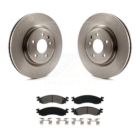 Disc Brake Rotors And Semi-Metallic Pads Front Kit For 2010-2012 Ford Taurus SHO
