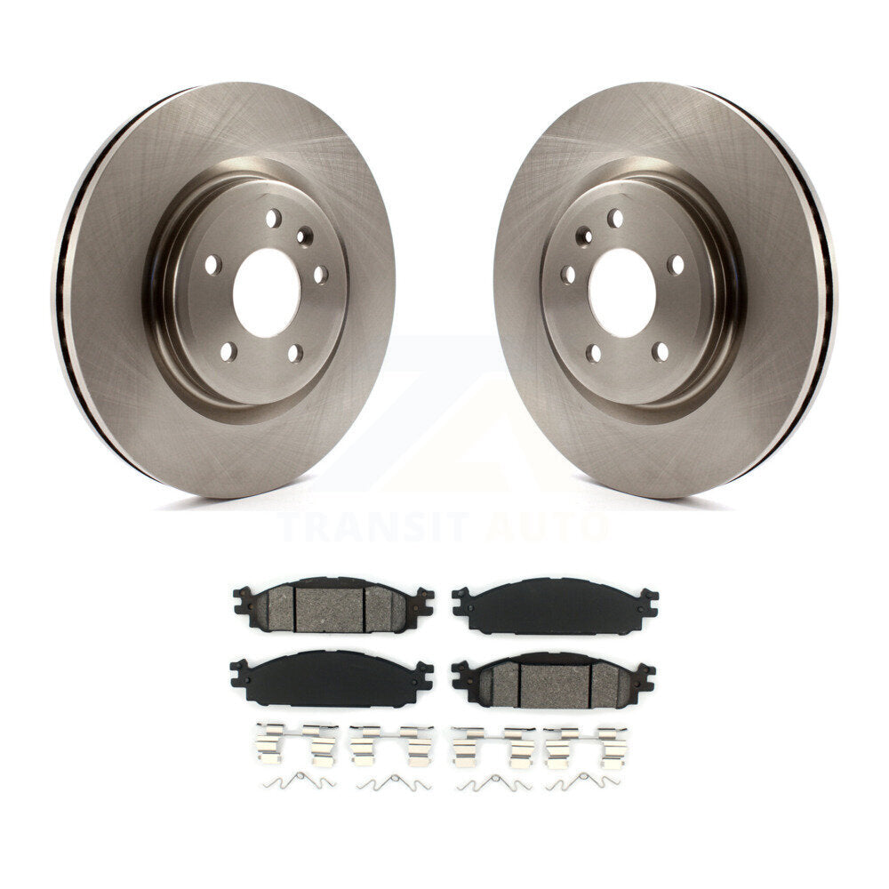 Brake Rotors & Semi-Metallic Pad Front Kit For Ford Explorer Flex Taurus Lincoln