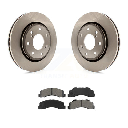 Brake Rotor & Semi-Metallic Pad Front Kit For 10-14 Ford F-150 With 7 Lug Wheels