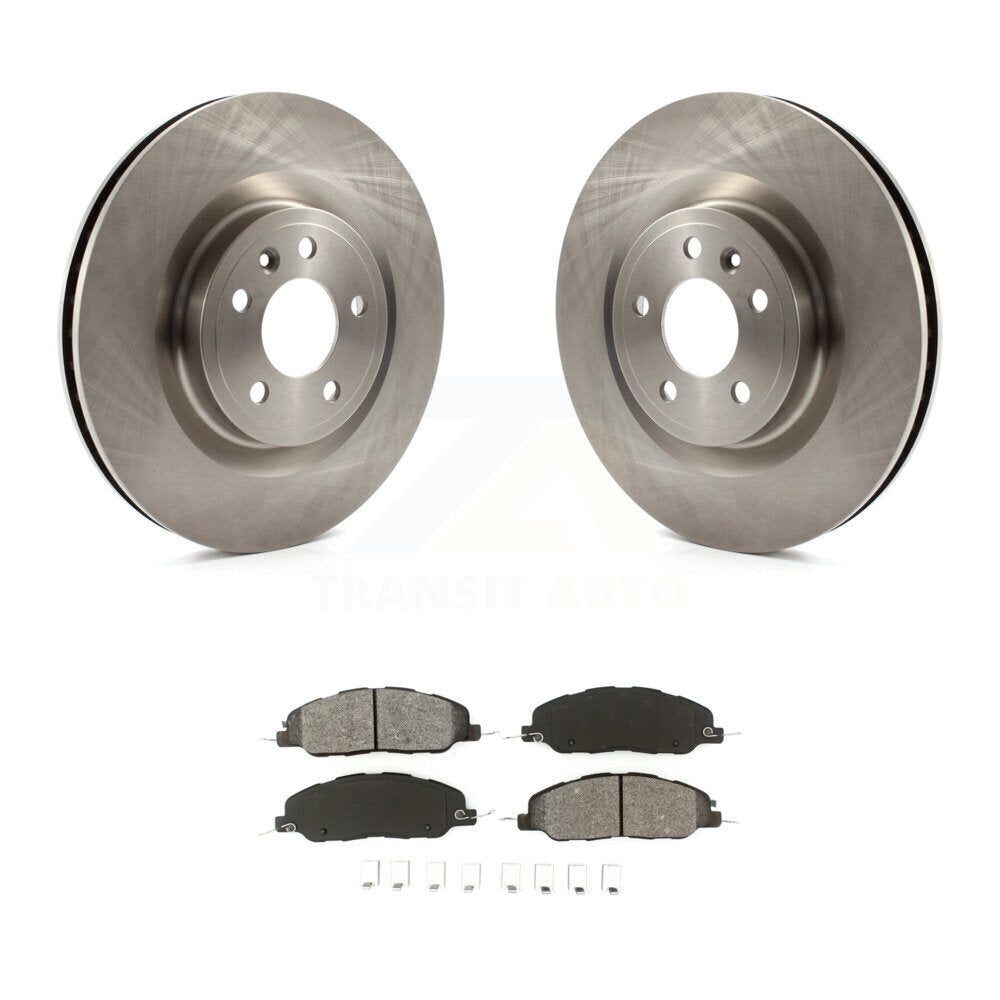 Disc Brake Rotors And Semi-Metallic Pads Front Kit For Ford Mustang
