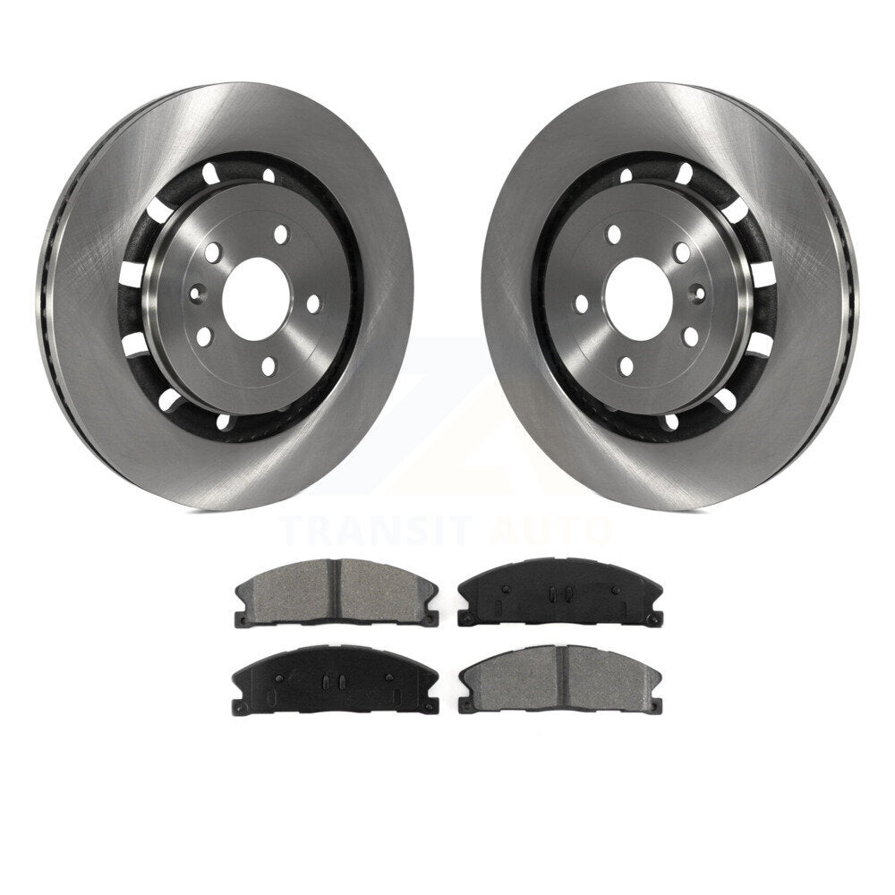 Brake Rotor Semi-Metallic Pad Front Kit For Ford Explorer Flex Taurus Police MKT