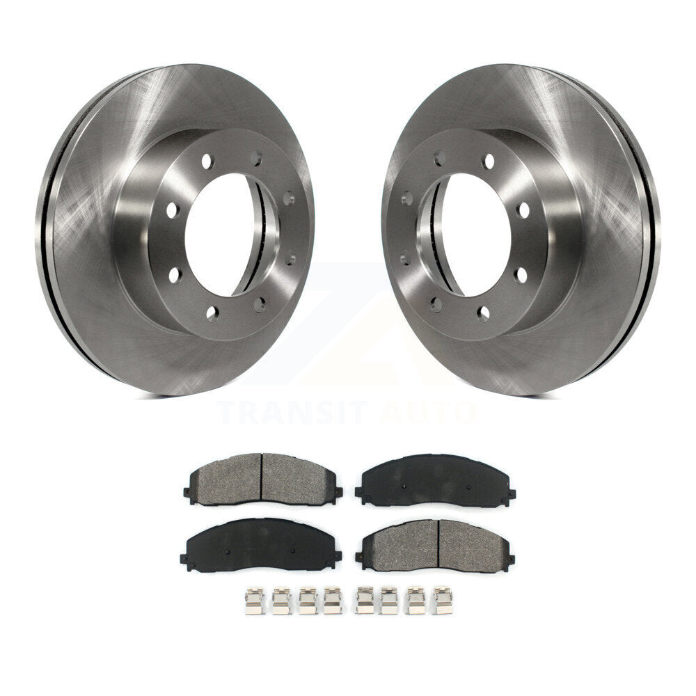 Brake Rotors & Semi-Metallic Pad Front Kit For Ford F-350 Super Duty F-250 F-450