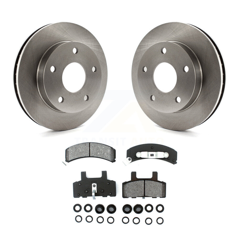 Disc Brake Rotors & Semi-Metallic Pad Front Kit For 1994-1999 Dodge Ram 1500 4WD