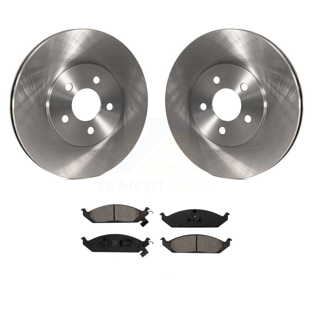 Brake Rotor Semi-Metallic Pad Front Kit For Chrysler Cirrus Dodge Stratus Breeze