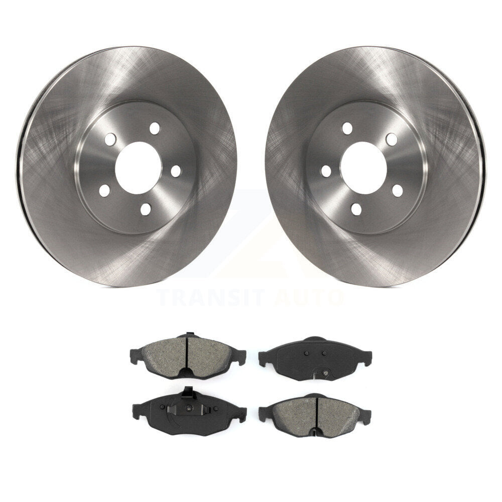 Disc Brake Rotors Semi-Metallic Pad Front Kit For Chrysler Sebring Dodge Stratus