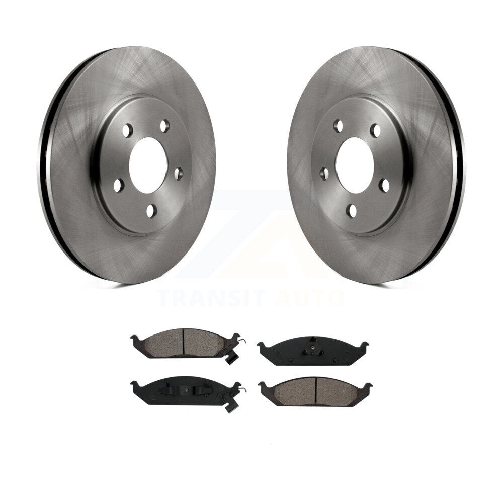 Brake Rotor Semi-Metallic Pad Front Kit For Chrysler Sebring Cirrus Dodge Breeze