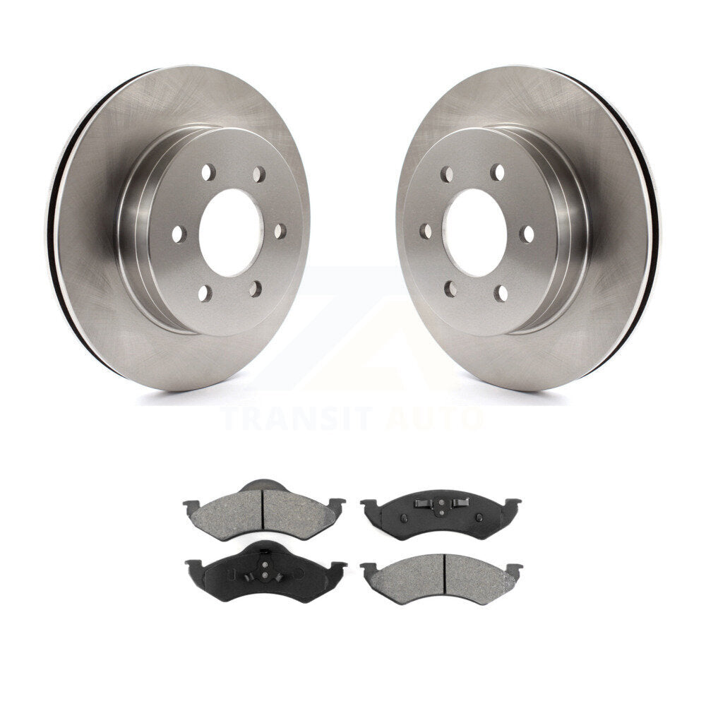 Disc Brake Rotors Semi-Metallic Pad Front Kit For 2000-2002 Dodge Dakota Durango