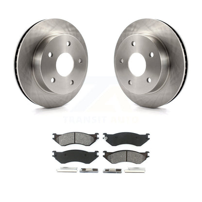 Disc Brake Rotors & Semi-Metallic Pad Front Kit For 2000-2001 Dodge Ram 1500 4WD