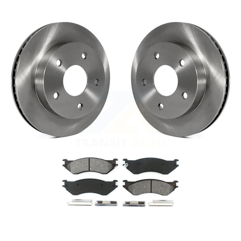 Disc Brake Rotors & Semi-Metallic Pad Front Kit For 2000-2001 Dodge Ram 1500 RWD