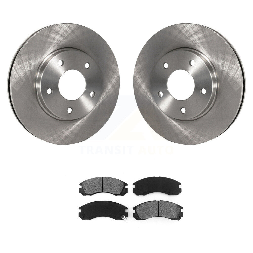 Disc Brake Rotors & Semi-Metallic Pad Front Kit For 2000 Mitsubishi Eclipse 3.0L