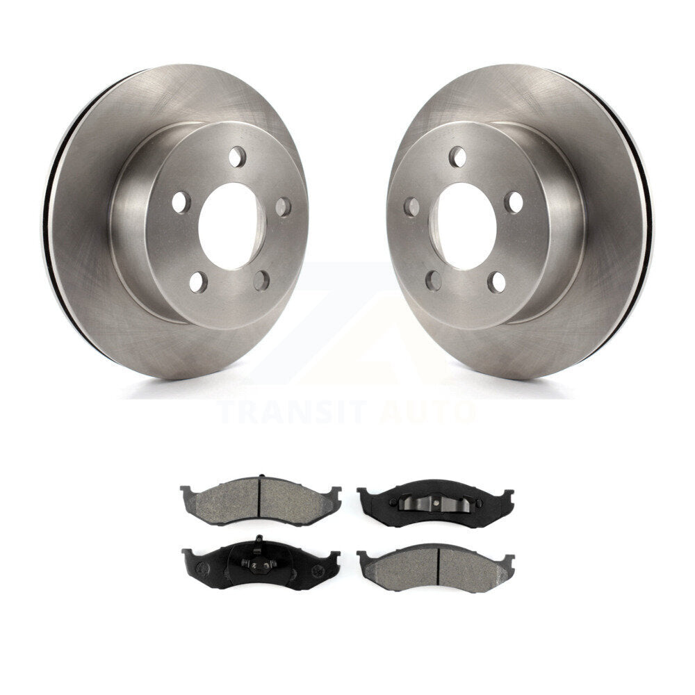 Disc Brake Rotor Semi-Metallic Pad Front Kit For Jeep Wrangler Cherokee Grand TJ