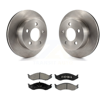Disc Brake Rotor Semi-Metallic Pad Front Kit For Jeep Wrangler Cherokee Grand TJ