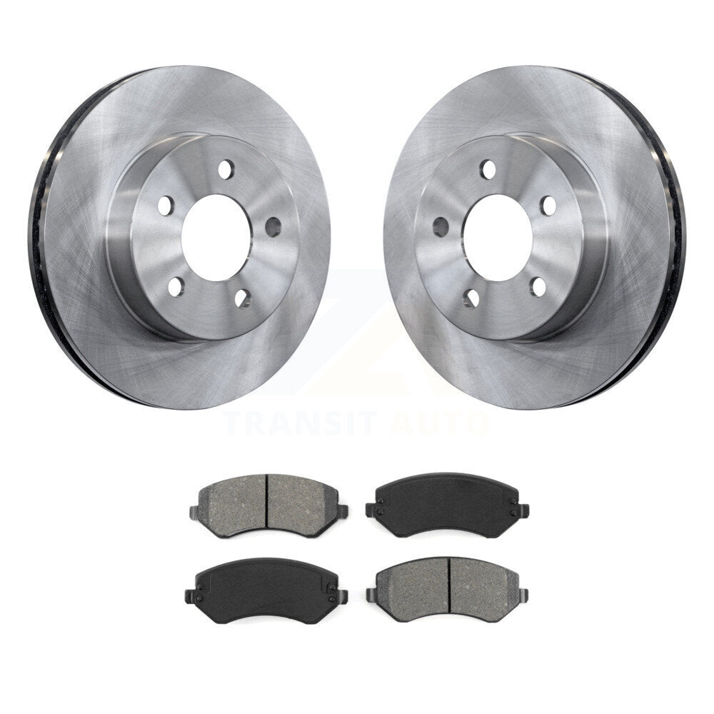 Disc Brake Rotors And Semi-Metallic Pads Front Kit For 2002-2007 Jeep Liberty