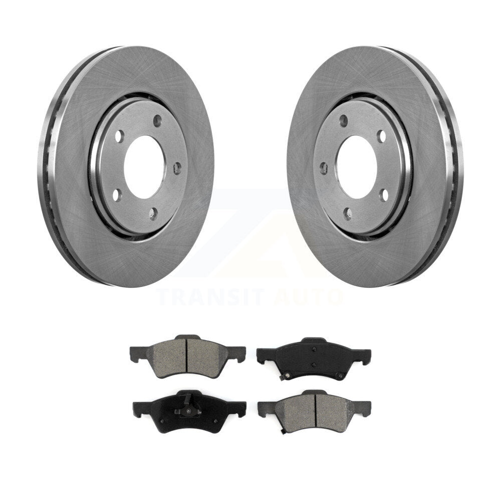 Disc Brake Rotors Semi-Metallic Pad Front Kit For Dodge Caravan Chrysler Voyager