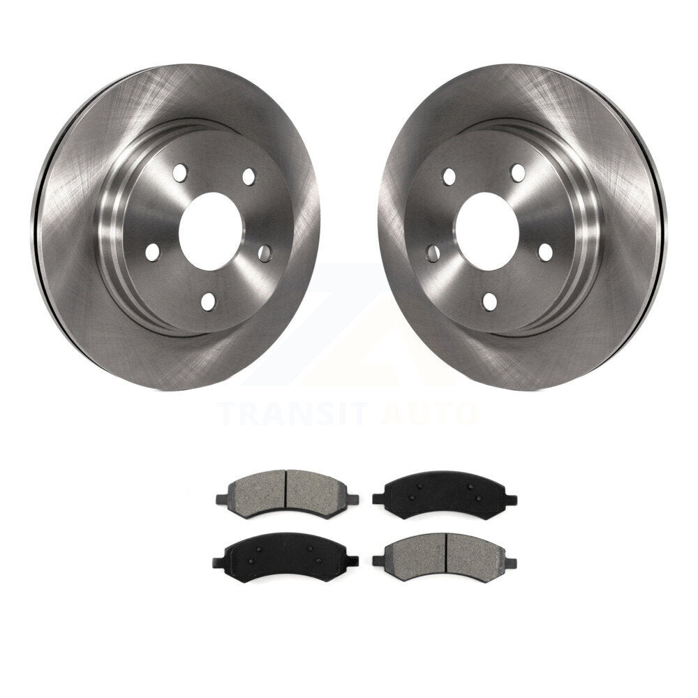 Disc Brake Rotor Semi-Metallic Pad Front Kit For Ram 1500 Classic Dodge Chrysler