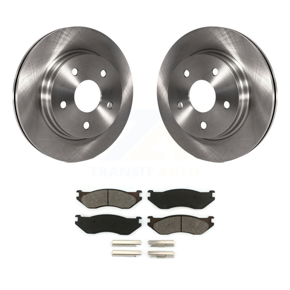 Disc Brake Rotors And Semi-Metallic Pads Front Kit For Dodge Ram 1500 Durango