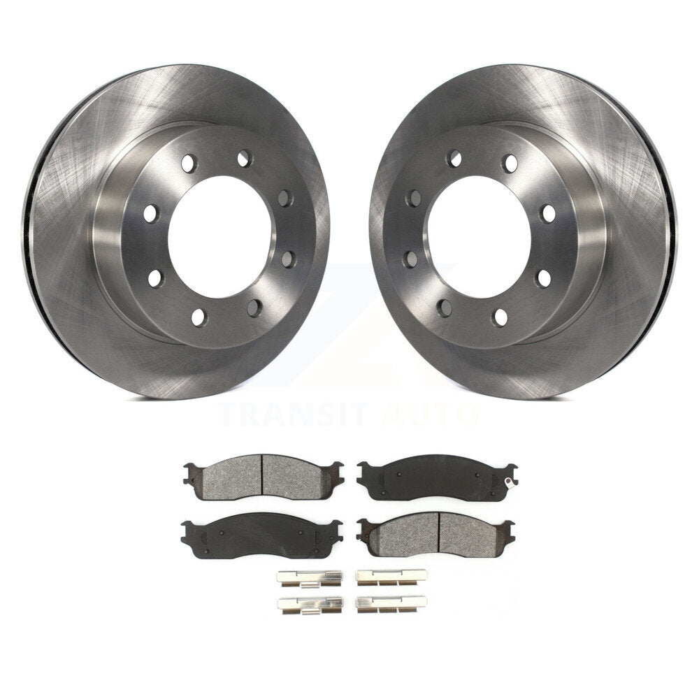 Disc Brake Rotors And Semi-Metallic Pads Front Kit For Dodge Ram 1500 3500 2500