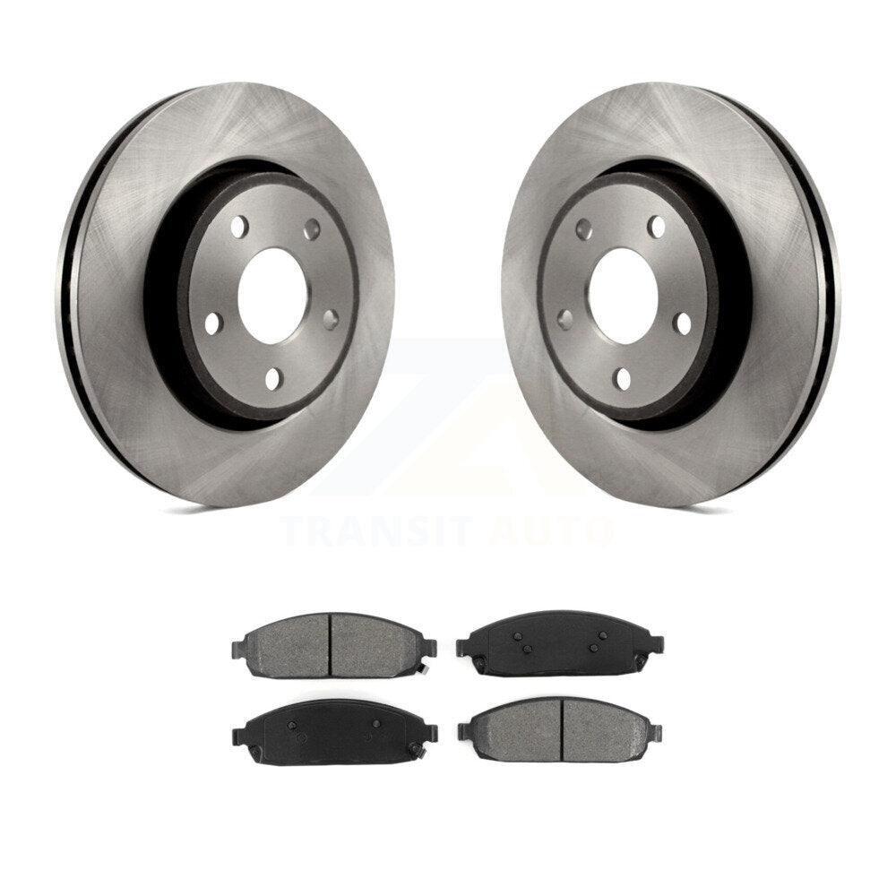 Disc Brake Rotor & Semi-Metallic Pad Front Kit For Jeep Grand Cherokee Commander