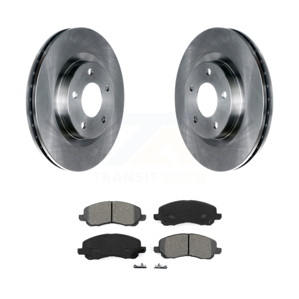 Brake Rotor Semi-Metallic Pad Front Kit For Mitsubishi Jeep RVR Outlander Lancer