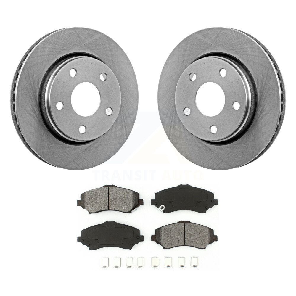 Disc Brake Rotors And Semi-Metallic Pads Front Kit For Jeep Wrangler
