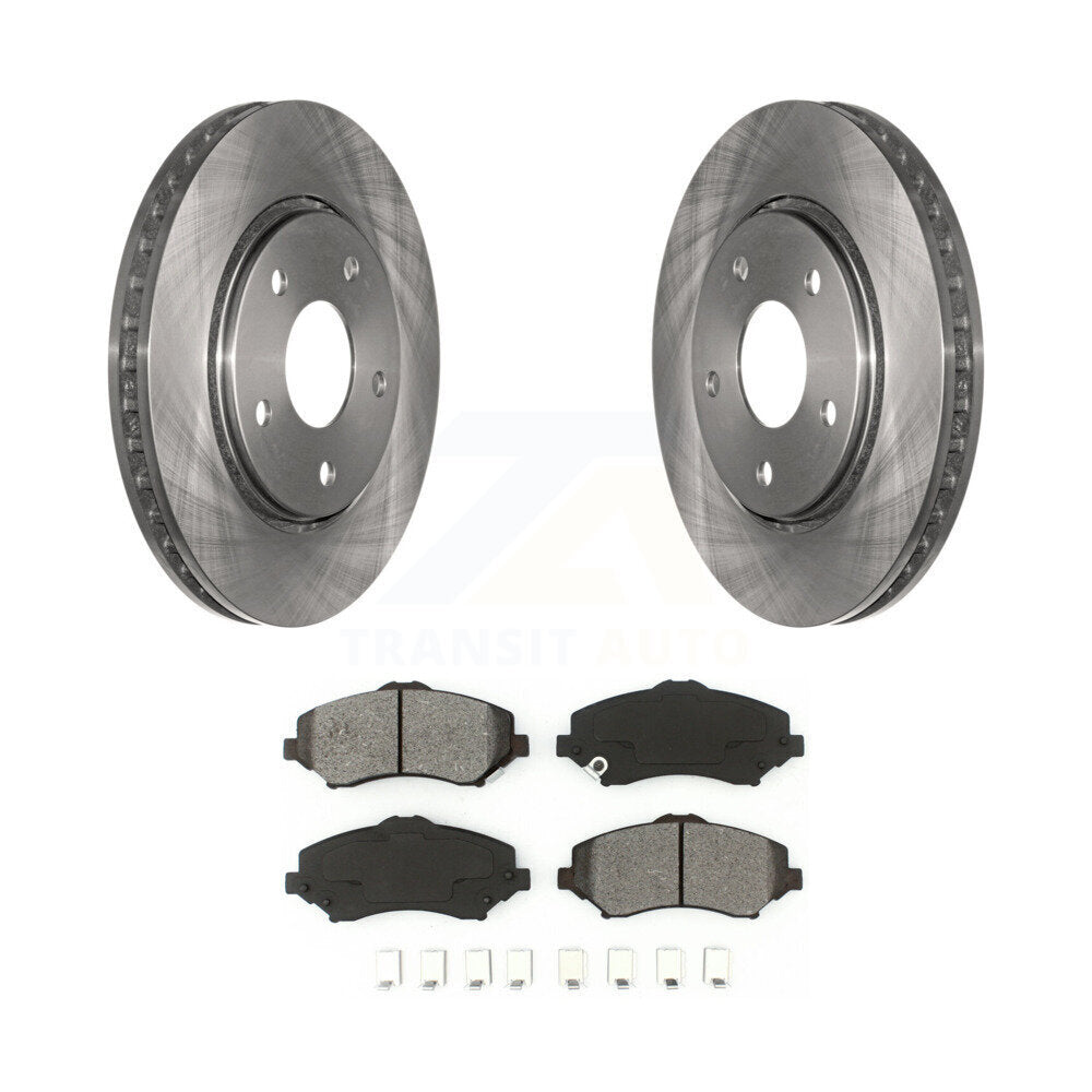 Brake Rotor Semi-Metallic Pad Front Kit For Dodge Grand Caravan Journey Chrysler