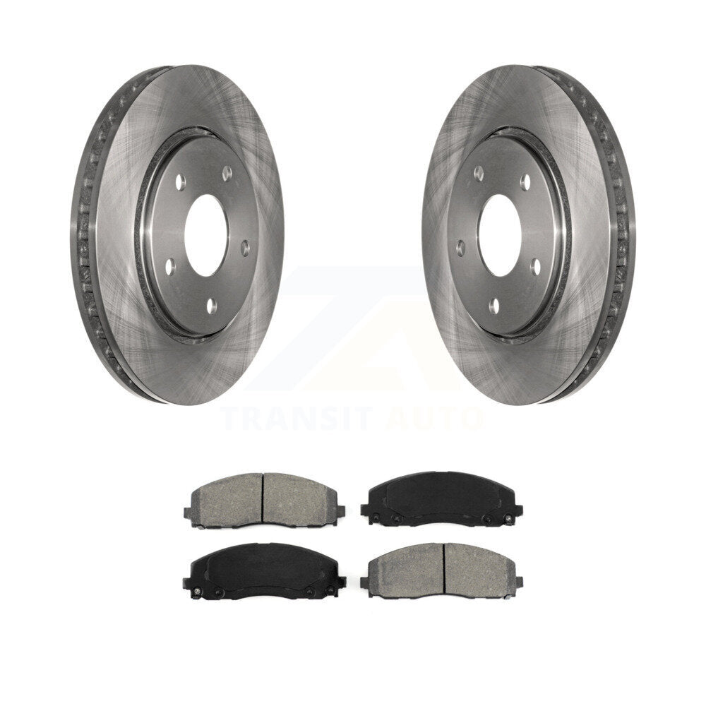 Disc Brake Rotors And Semi-Metallic Pads Front Kit For Dodge Grand Caravan