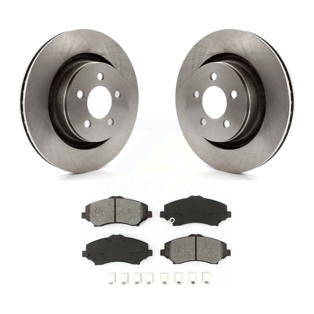 Disc Brake Rotors And Semi-Metallic Pads Front Kit For Jeep Liberty Dodge Nitro