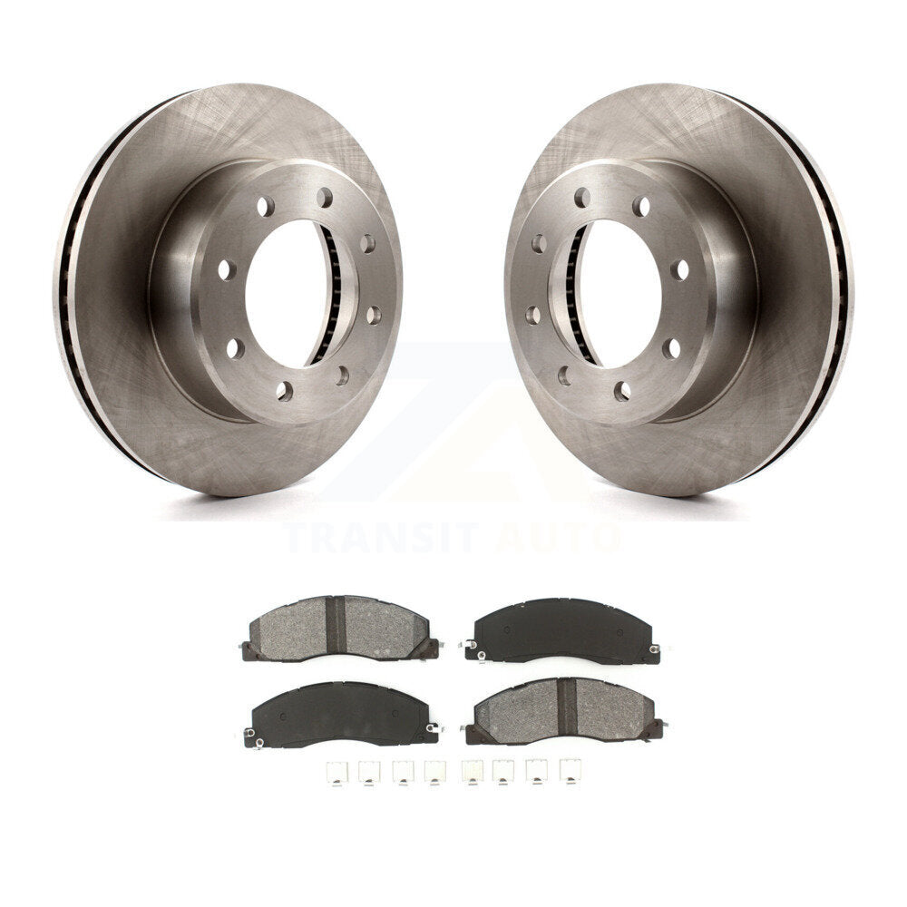 Disc Brake Rotors And Semi-Metallic Pads Front Kit For Ram 3500 2500 1500 Dodge