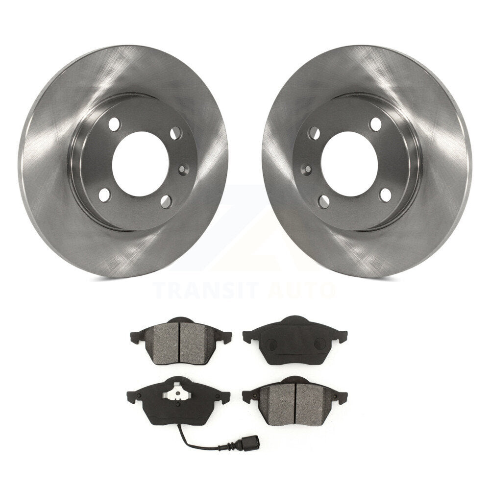 Disc Brake Rotor Semi-Metallic Pad Front Kit For 1996-1998 Volkswagen Jetta 2.8L