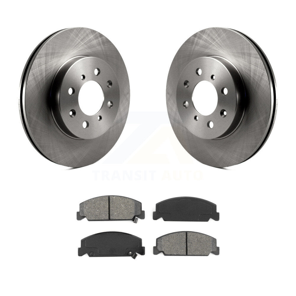 Brake Rotor Semi-Metallic Pad Front Kit For 1997 Honda Civic LX with 4-Wheel ABS