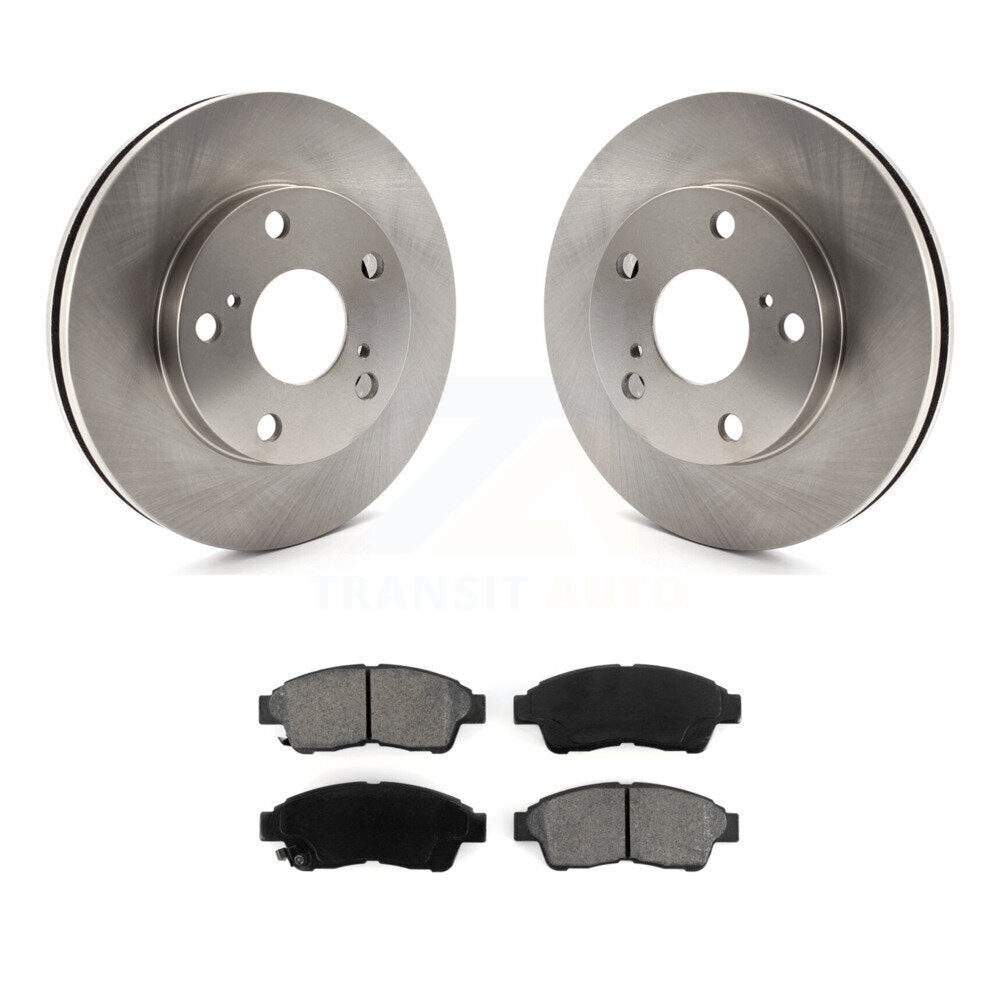 Disc Brake Rotors And Semi-Metallic Pads Front Kit For Toyota Camry 2.2L