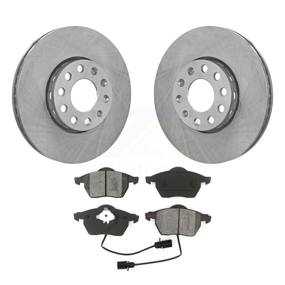 Brake Rotor Semi-Metallic Pad Front Kit For Audi A4 Quattro Volkswagen Passat A6