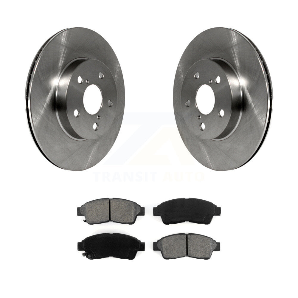 Disc Brake Rotors And Semi-Metallic Pads Front Kit For 1996-2000 Toyota RAV4