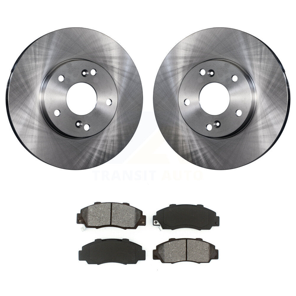 Disc Brake Rotor And Semi-Metallic Pad Front Kit For 1998-2002 Honda Accord 3.0L