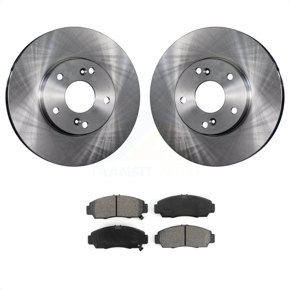 Disc Brake Rotors And Semi-Metallic Pads Front Kit For Honda Accord