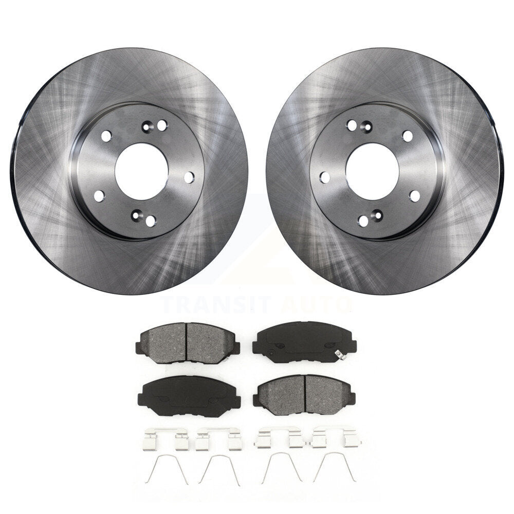 Brake Rotor Semi-Metallic Pad Front Kit For Honda Accord Civic Fit Element Acura